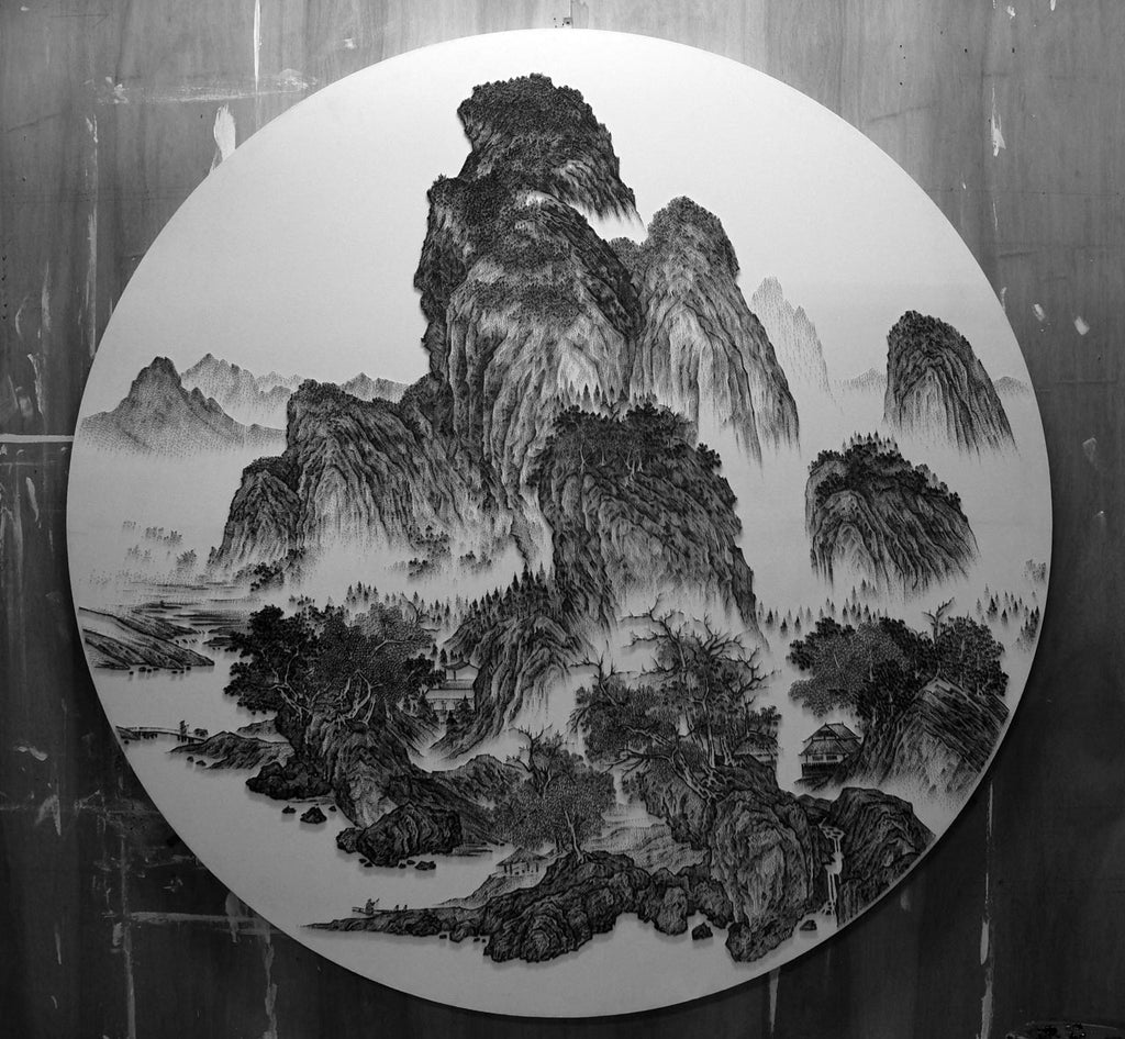 CHUN-HAO CHEN: Landscape Painting Made of Mosquito Nails