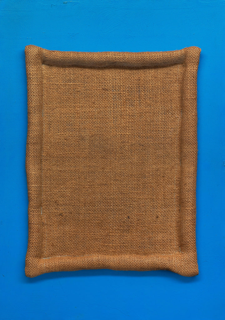 Untitled 170375, TSUYOSHI MAEKAWA, 1975Burlap and oil on canvas51.5 × 36.5 cm