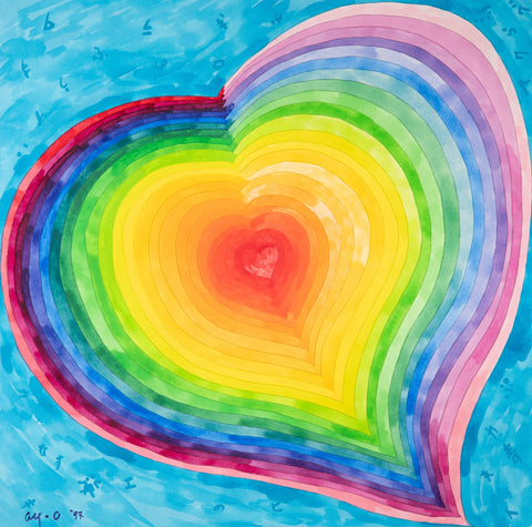 Heart, Ay-O, 1997Watercolor on paper66.5 × 66.5 cm