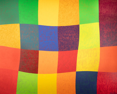24 Colors No.2 (Rainbow Mandara), Ay-O, 1995Acrylic on canvas130.7 × 162.1 × 3.3 cm
