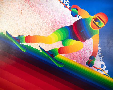 Olympic Skiing, Ay-O, 1992Acrylic on canvas181.8 × 227.3 cm