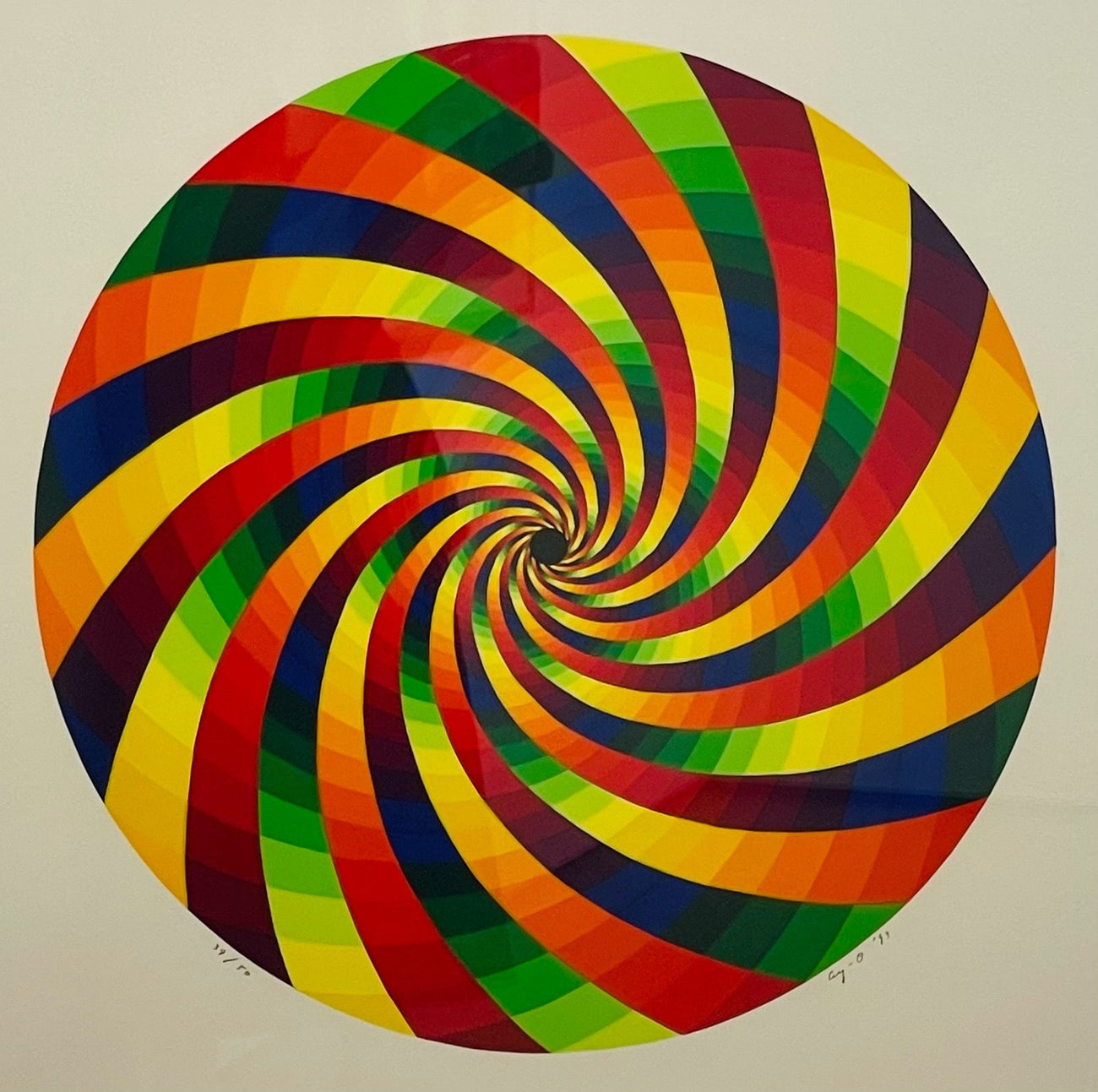 Geometrical Rainbow Hole G VII, Ay-O, 1993Screenprint on paper63.0 × 63.0 cmEdition of 50