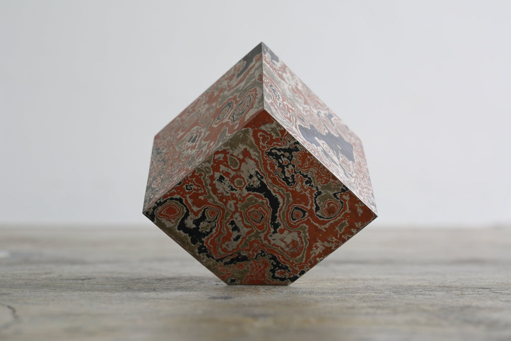 Uncovered Cube #134, MADARA MANJI, 2024Copper, silver, gold, brass9.8 × 9.8 × 9.8 cm