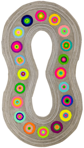 Beautiful cell -Love and Harmony #4-, ARTIST miu, 2023Board, wooden panel, cement, acrylic, epoxy resin90.0 × 50.0 × 2.5 cm