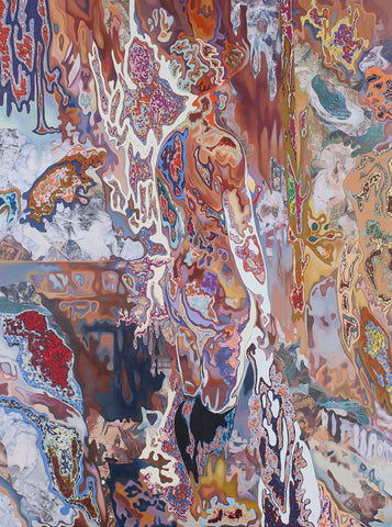 Alter Ego, AZUKI FURUYA, 2024Acrylic, oil, collage mixed media on panel130.3 × 97.0 cm