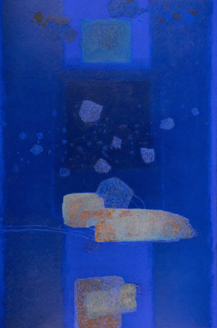 IN BLUE Mar '24, KATSUYOSHI INOKUMA, 2024Acrylic, coffee powder on paper180.0 × 120.0 cm