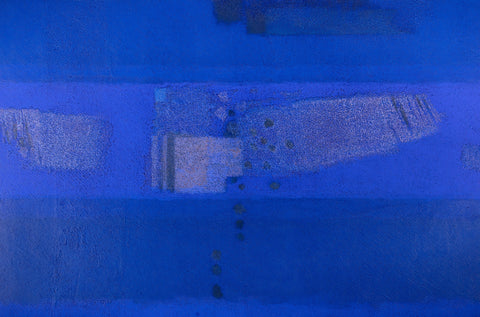 IN BLUE （Ⅰ） Sep '23, KATSUYOSHI INOKUMA, 2023Acrylic, coffee powder on paper120.0 × 180.0 cm
