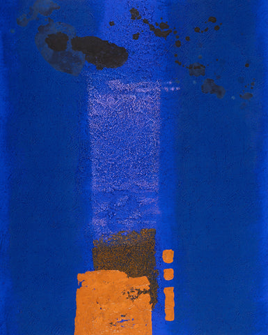 IN BLUE Mar '24, KATSUYOSHI INOKUMA, 2024Acrylic, coffee powder on paper91.0 × 73.0 cm