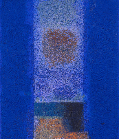 IN BLUE Oct '23 (Ⅱ), KATSUYOSHI INOKUMA, 2023Acrylic, coffee powder on paper53.0 × 45.5 cm