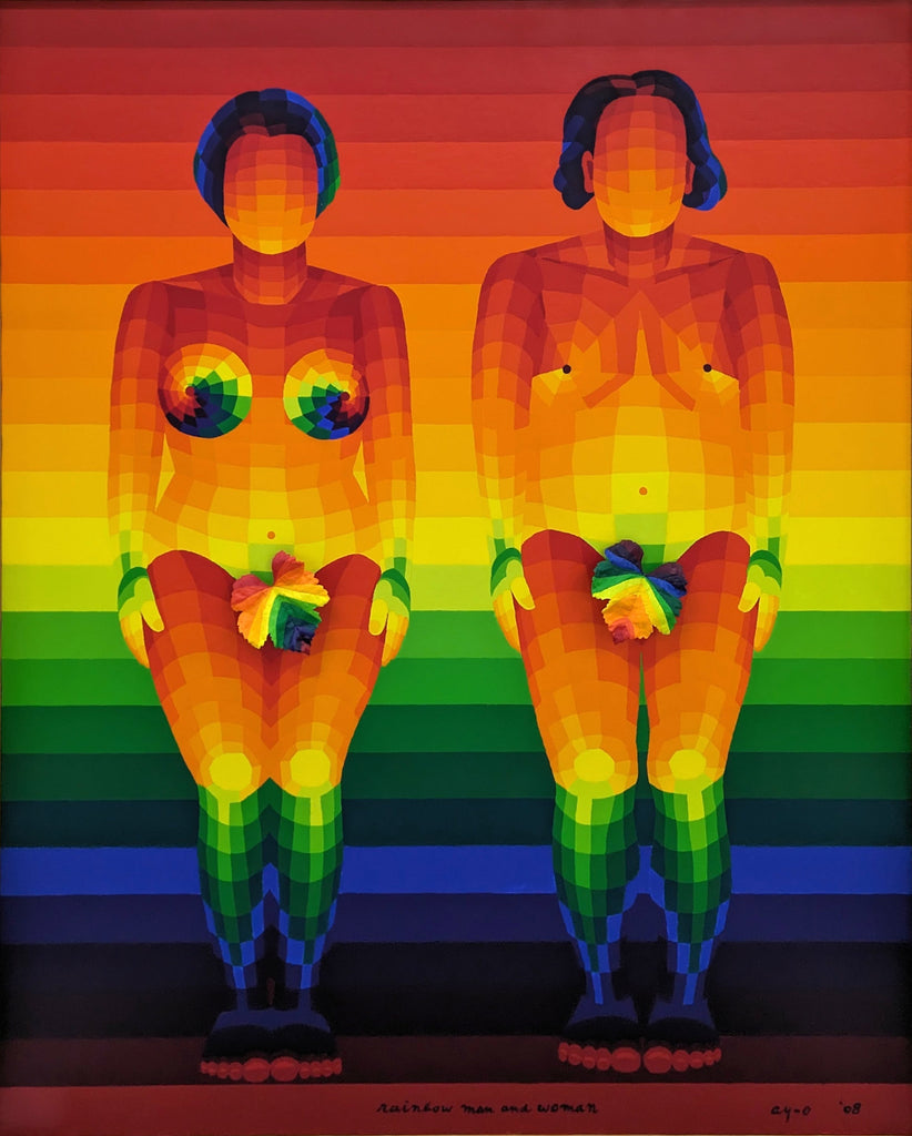 Rainbow man and woman, Ay-O, 2008Acrylic on canvas162.2 × 130.3 cm