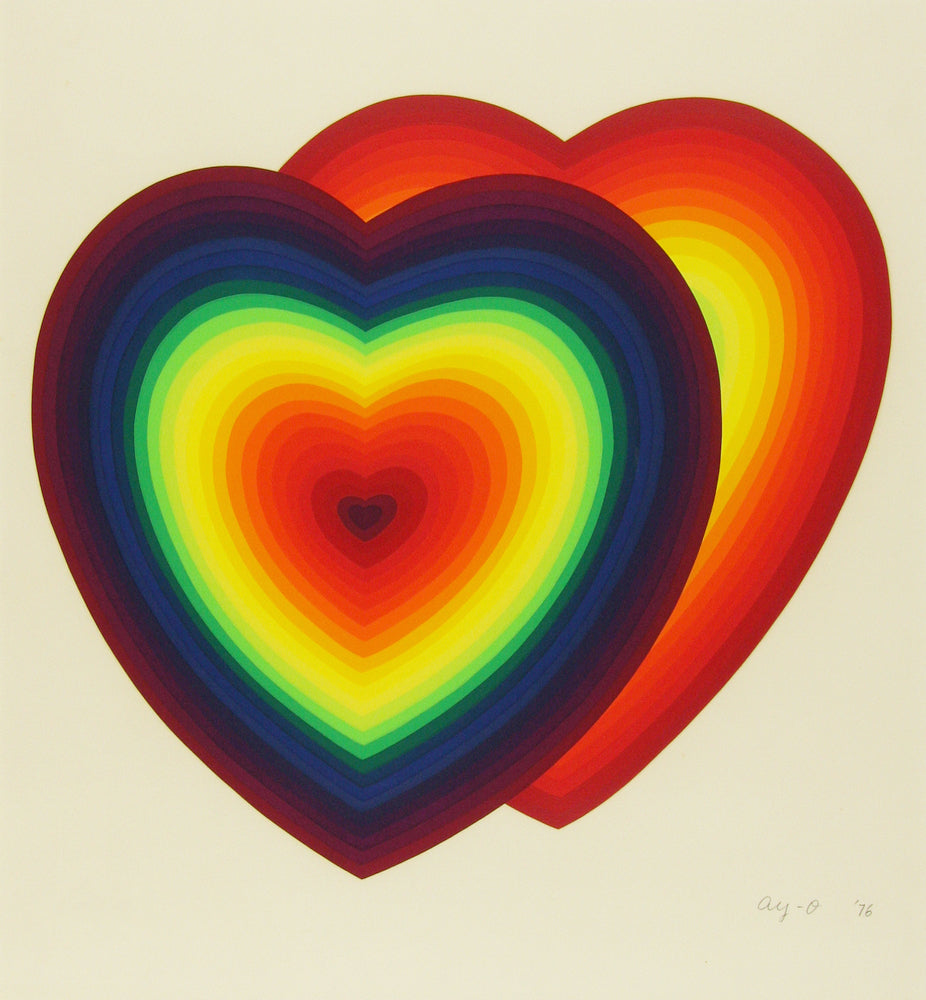 Hearts AP, Ay-O, 1976Silkscreen on paper47.5 × 43.3 cm