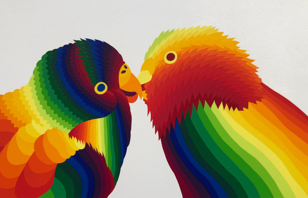 Love Love Bird（White）21/55, Ay-O, 2000Silkscreen on paper30.0 × 49.4 cm