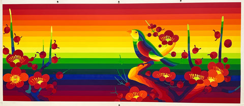 Flowers of Four Seasons (February), Ay-O, 1991Screenprint60.0 × 140.0 cm