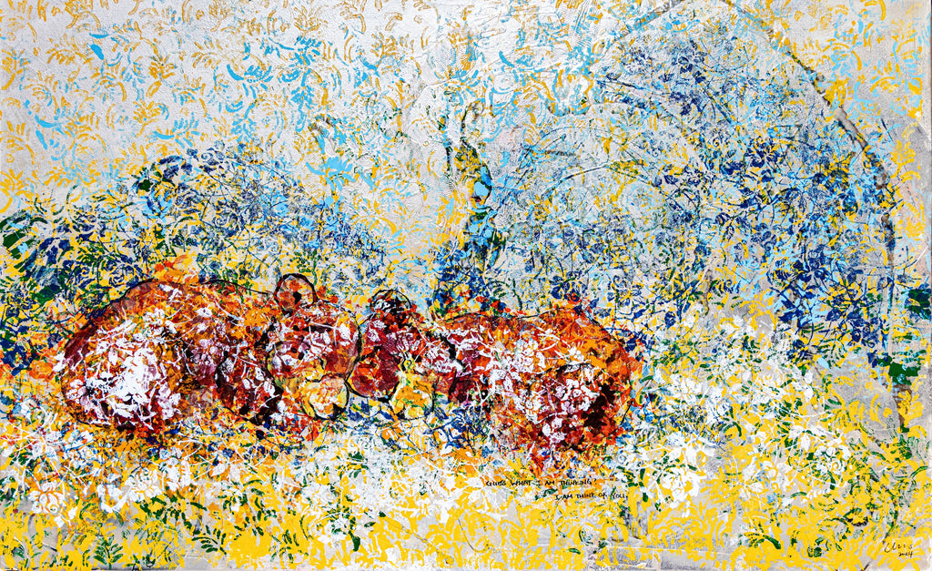 Head to head, DEMOS CHIANG, 2024Canvas, mixed media137.0 × 80.0 cm