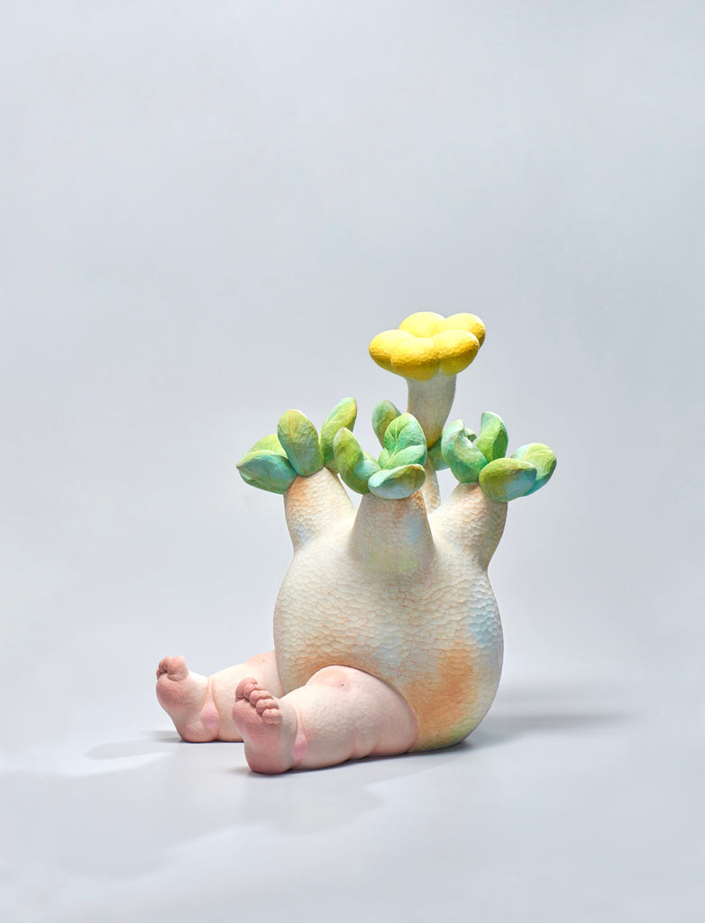 Daydreaming Baby, HUANG PIN TONG, 2024Acrylic, Oil on camphor wood40.5 × 28.6 × 36.4 cm