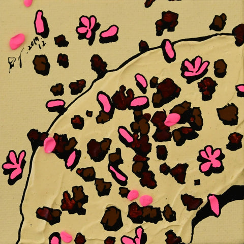 doughnut hole 01, icco Yoshimura, 2019Mixedmedia on canvas10.0 × 10.0 cm