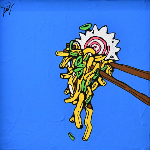solitary eating habits, icco Yoshimura, 2021Acrylic on canvas18.0 × 18.0 cm