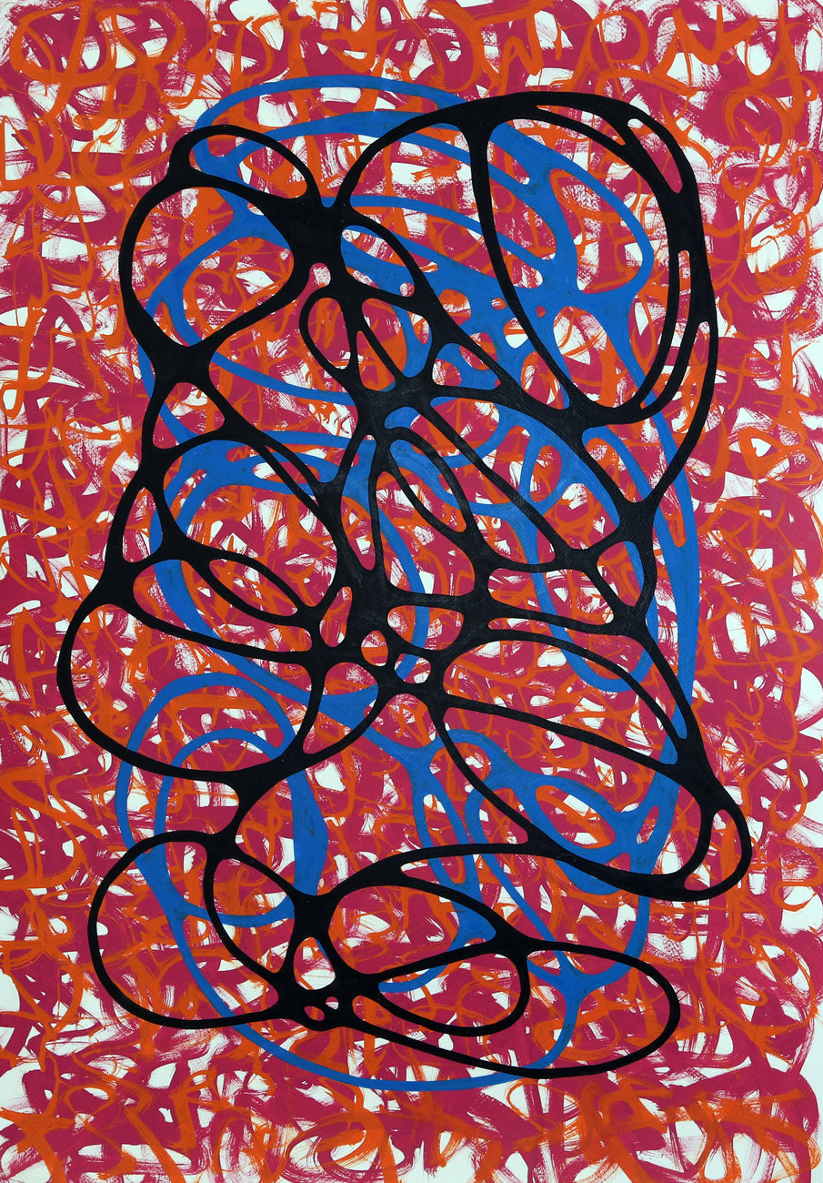 LOOP Abstracts03, JEFF ROSS, 2019Acrylic paint on paper75.0 × 52.0 cm