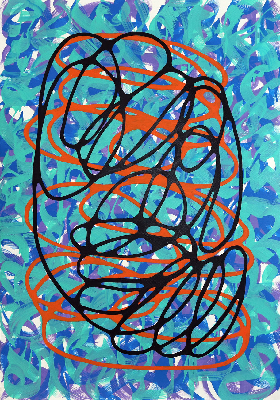 LOOP Abstracts07, JEFF ROSS, 2019Acrylic paint on paper75.0 × 52.0 cm