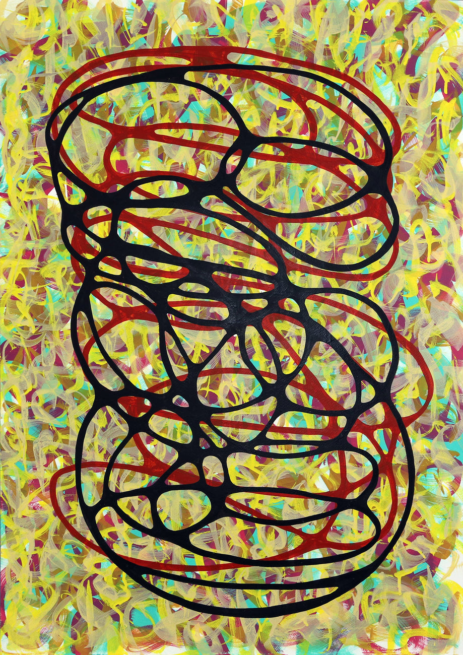 LOOP Abstracts08, JEFF ROSS, 2019Acrylic paint on paper75.0 × 52.0 cm