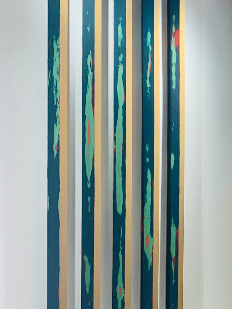 Division Series_2024 (16-20), KIM DEOK HAN, 2024East lacquer on aluminum8.0 × 200.0 × 4.0 cm