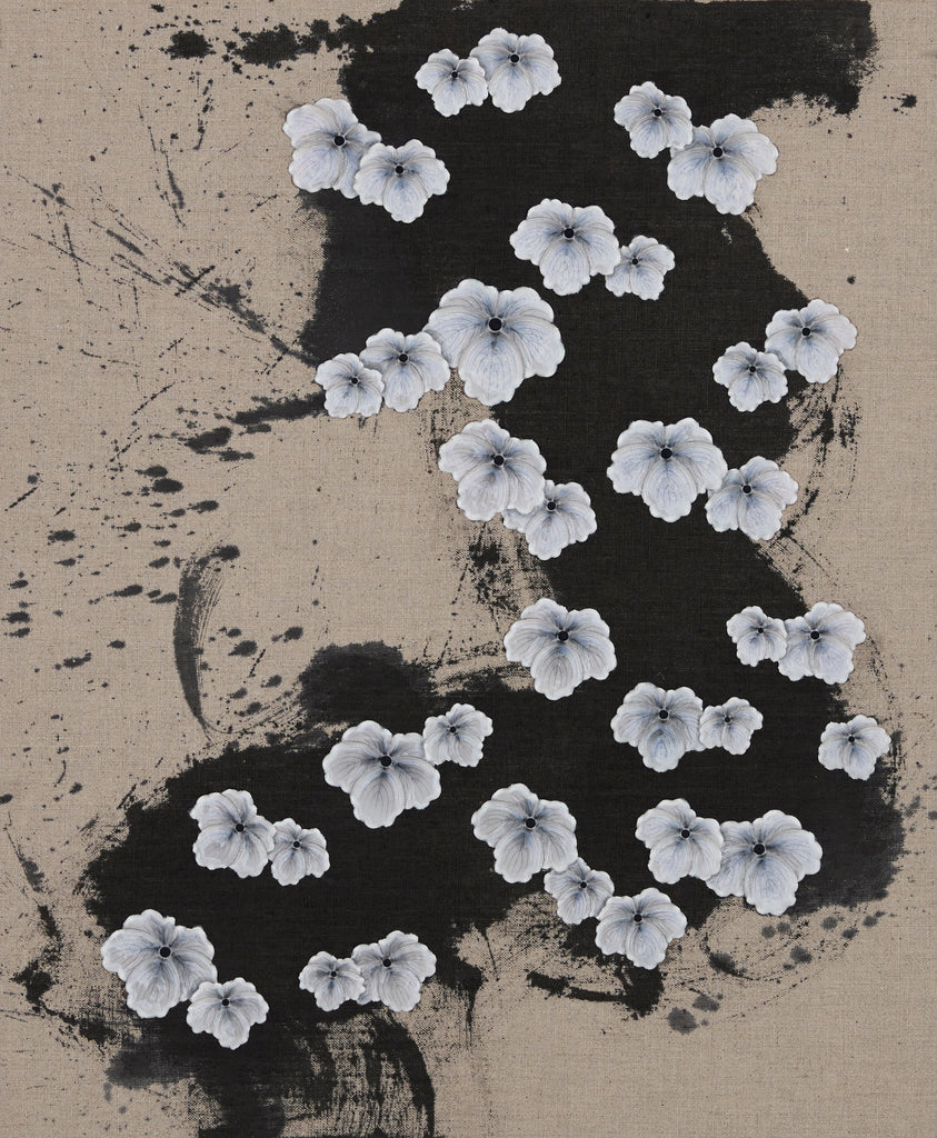 S Tsuta #2, KOHEI KYOMORI, 2024Mineral pigments, UV resin on canvas60.6 × 50.0 × 2.5 cm