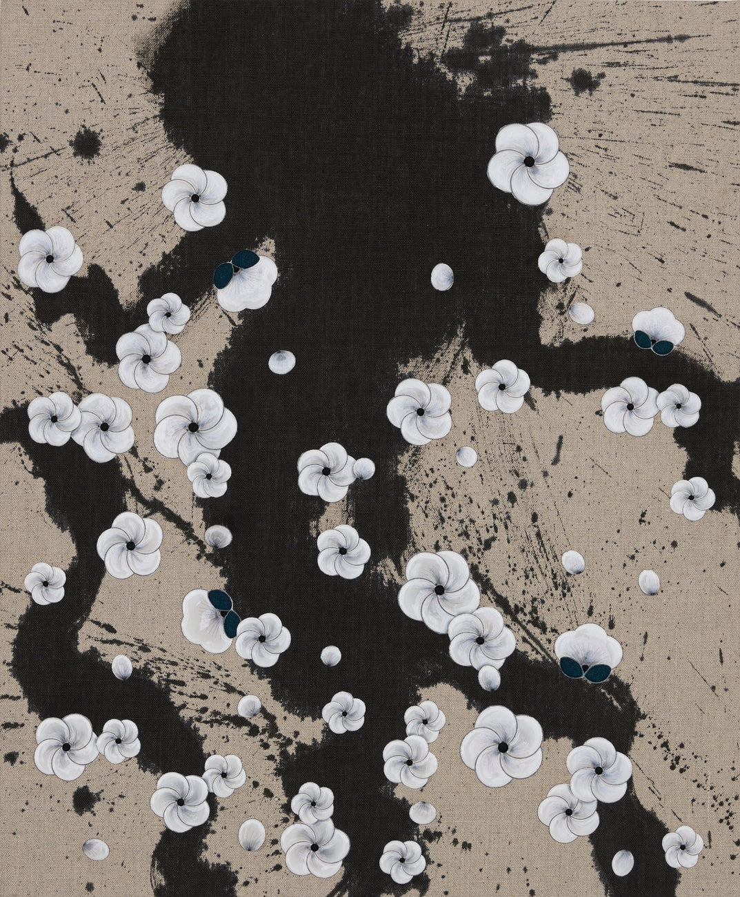 S Ume #7, KOHEI KYOMORI, 2024Mineral pigments, UV resin on canvas60.6 × 50.0 × 2.0 cm