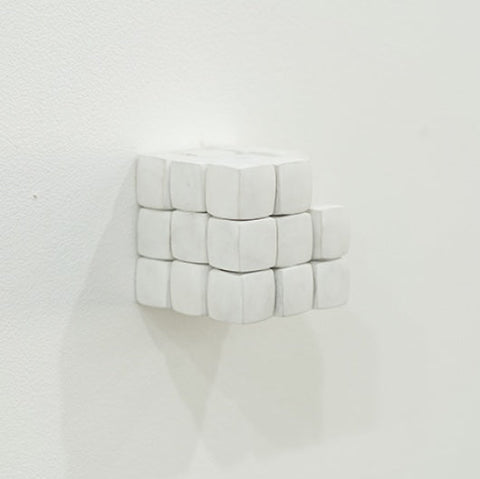 The core of self_gf26, MASAYUKI TSUBOTA, 2024Gesso on basswood10.0 × 10.0 × 10.0 cm