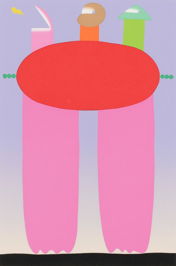 Three circles on either side 170/200, SADAMASA MOTONAGA, Silkscreen on paper37.8 × 23.0 cm