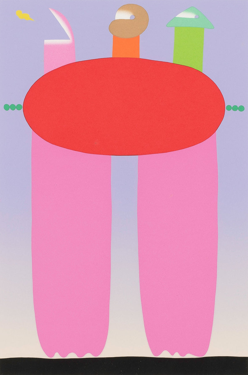 Three circles on either side 170/200, SADAMASA MOTONAGA, Silkscreen on paper37.8 × 23.0 cm