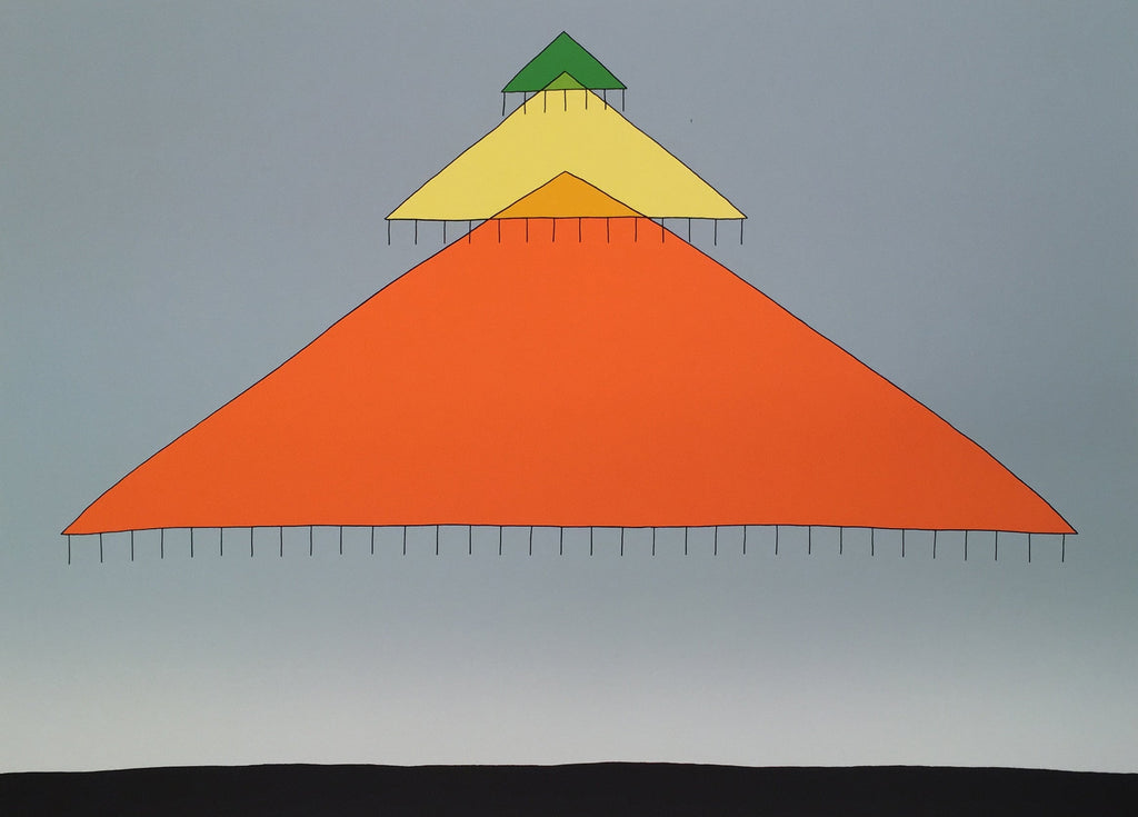 Triangle Three colors Triple 82/150, SADAMASA MOTONAGA, 1988Silkscreen on paper46.0 × 64.0 cm