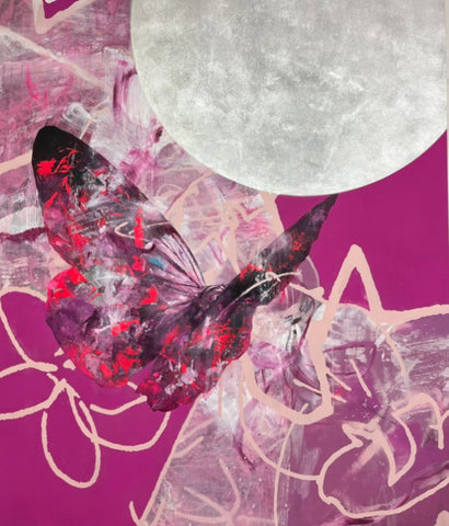 The Voice of the Butterfly in the Sound World, 4, YOSHIAKI NAKAMURA, 2024Acrylic on canvas  resin162.2 × 130.5 cm