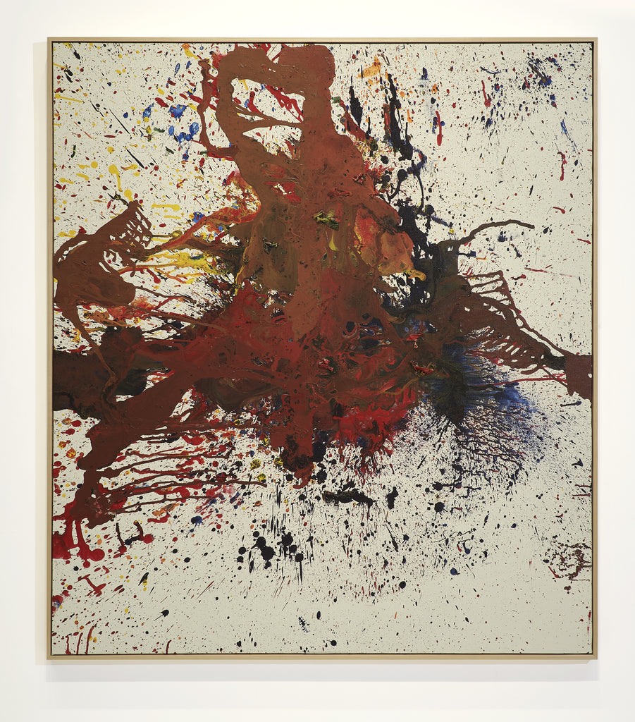 Untitled SHIM-115, SHOZO SHIMAMOTO, 2012Acrylic and broken balloon on canvas155.0 × 137.0 cm