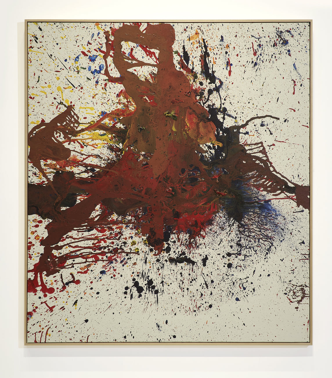 Untitled SHIM-115, SHOZO SHIMAMOTO, 2012Acrylic and broken balloon on canvas155.0 × 137.0 cm