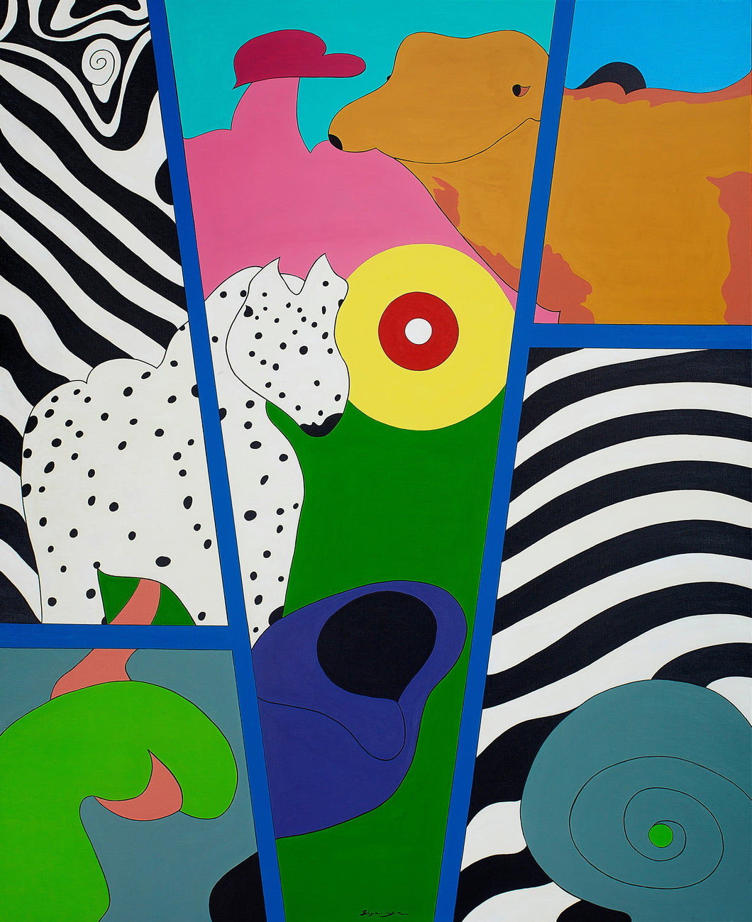 Earth Coexistence, GO YAYANAGI, 2022Oil, acrylic on canvas162.0 × 130.0 cm